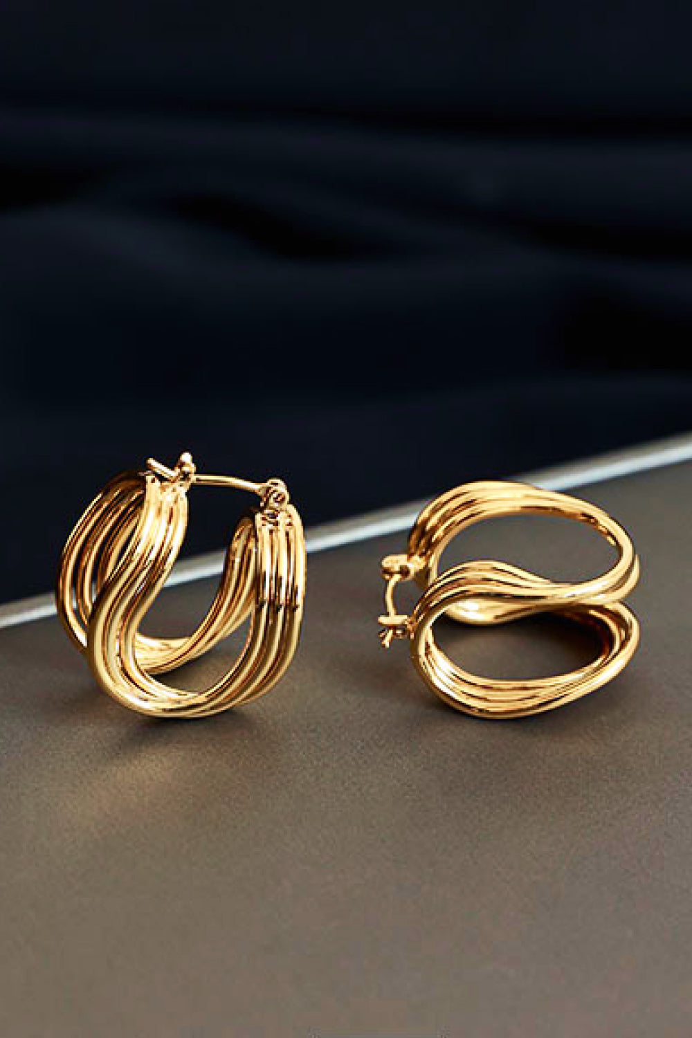 Qitique Jewelry U-Shaped Hoop Earrings