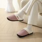 Horn Buckle Furry Texture Flat Slippers
