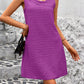 Asymmetrical Neck Sleeveless Mini Dress