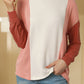 Color Block Ribbed Long Sleeve T-Shirt