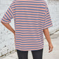 Lovelet Striped Round Neck Half Sleeve T-Shirt