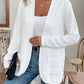 Pocketed Eyelet Open Front Cover Up