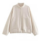 Full Size Snap Down Drop Shoulder Jacket