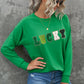 LUCKY Round Neck Raglan Sleeve Sweatshirt