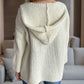 Sequin Detail Long Sleeve Hooded Cardigan