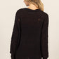 HYFVE Distressed Long Sleeve Knit Top