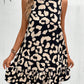 Tied Leopard Round Neck Tank Dress