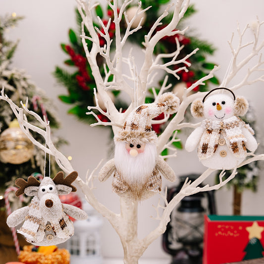 Santa Snowman Reindeer Hanging Ornament