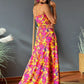 Full Size Twisted Printed V-Neck Cami Dress