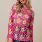 BiBi Floral Crochet Net Lace Cover Up - Brand BiBi