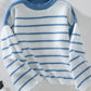 Striped Round Neck Long Sleeve Sweater
