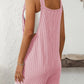 Mandy Texture Adjustable Strap Overalls with Pockets