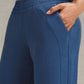 Drawstring Elastic Waist Straight Leg Pants
