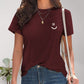 Smile Graphic Round Neck Short Sleeve T-Shirt