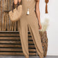 Wide Strap Jumpsuit with Pockets