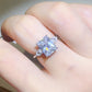 3 Carat Moissanite 925 Sterling Silver Square Shape Ring
