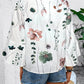 Ruffled Printed V-Neck Half Sleeve Blouse