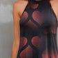 FAM-FAM Printed Grecian Neck Mini Dress