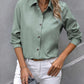 Button Up Collared Neck Long Sleeve Shirt