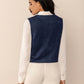 Tied Contrast Trim Vest