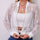 Lace Baseball Collar Zip Up Jacket