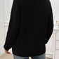 Devine Lace Detail Notched Long Sleeve Sweater
