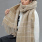 Fringe Plaid Thermal Scarf