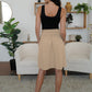 Elastic Waist Skirt with Pockets