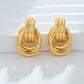 Gold-Plated Knotted Stud Earrings