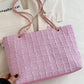 Polyester Texture Chain Tote bag