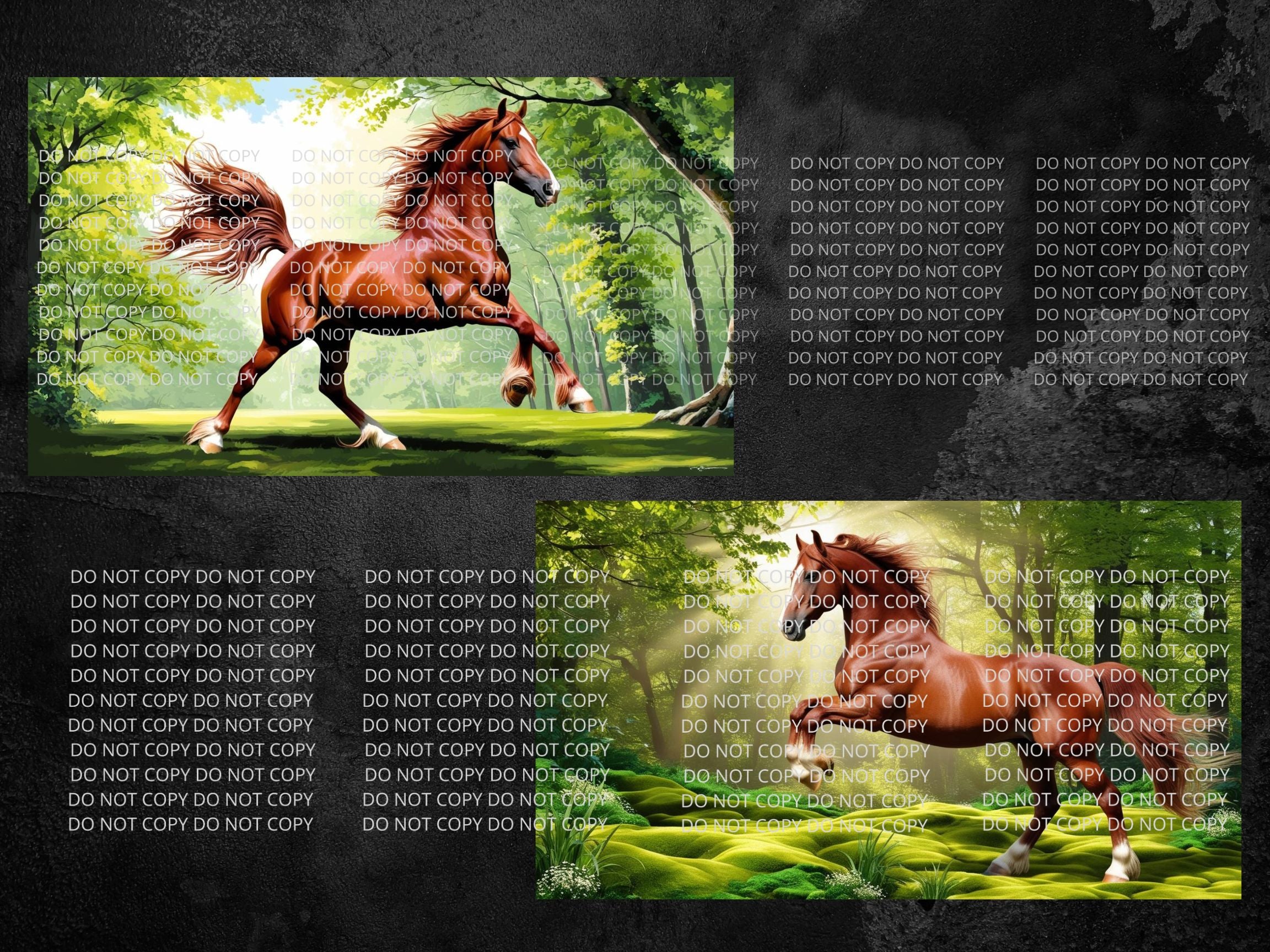 Brown Horse Digital Art in PDF SVG PNG File Formats