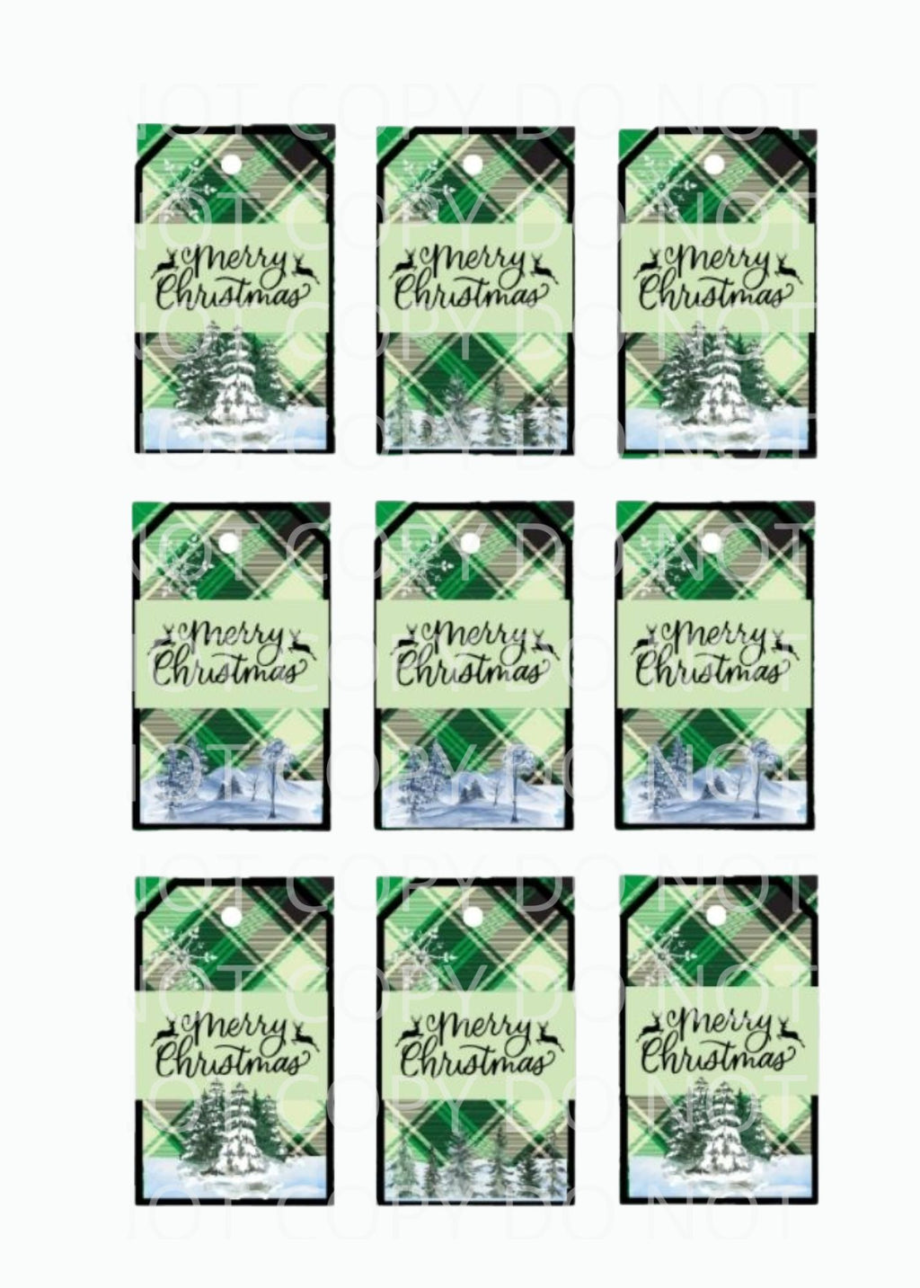 Printable Christmas Gift Tags Bundle – 12 Sheets of Assorted Buffalo Plaid, Farmhouse & Classic Holiday Gift Labels (PNG, JPG, PDF, SVG, PPTX)