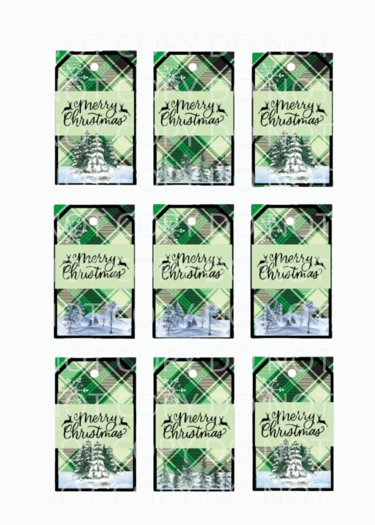 Printable Christmas Gift Tags Bundle – 12 Sheets of Assorted Buffalo Plaid, Farmhouse & Classic Holiday Gift Labels (PNG, JPG, PDF, SVG, PPTX)