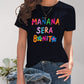 Full Size Letter Graphic Round Neck Short Sleeve T-Shirt
