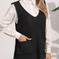 Pocketed V-Neck Sweater Vest