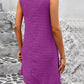 Asymmetrical Neck Sleeveless Mini Dress