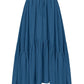 Smocked Waist Band Ruched Layered Skirt