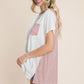 Cotton Bleu by Nu Label Contrast Striped Short Sleeve T-Shirt