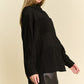 Davi & Dani Crinkled Jacquard Button Down Shirt