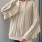 Perfee Drawstring Ruffled Long Sleeve Hoodie