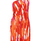 Full Size Cutout Printed Sleeveless Mini Dress