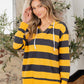 Sew in Love Full Size Drawstring Striped Long Sleeve Hoodie