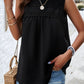 Sara Mia Swiss Dot Round Neck Tank