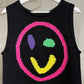 Smiley Round Neck Sweater Vest