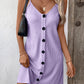 Textured V-Neck Sleeveless Mini Cami Dress
