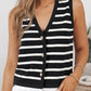 Striped V-Neck Knit Vest