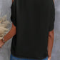 Full Size Notched Cold Shoulder Half Sleeve Blouse