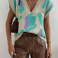 Color Block V-Neck Sweater Vest