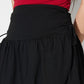Side Tie Asymmetric Hem Mini Skirt