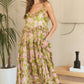 ADORA Ruffled Tiered Scoop Neck Cami Dress